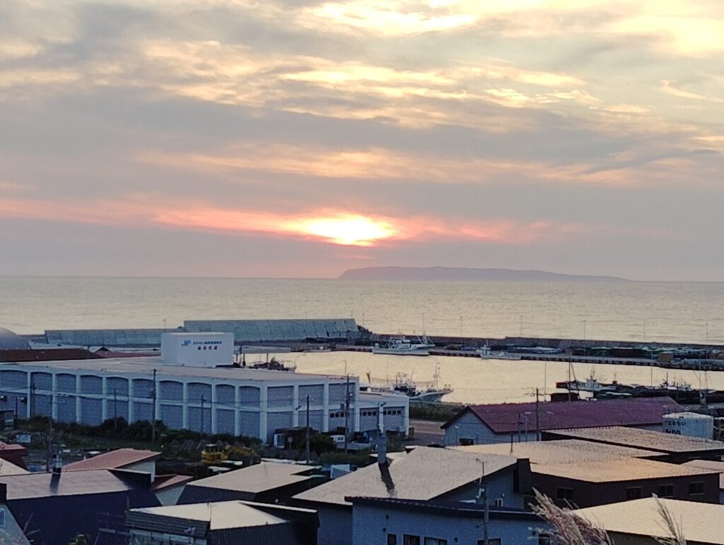夕陽 苫前